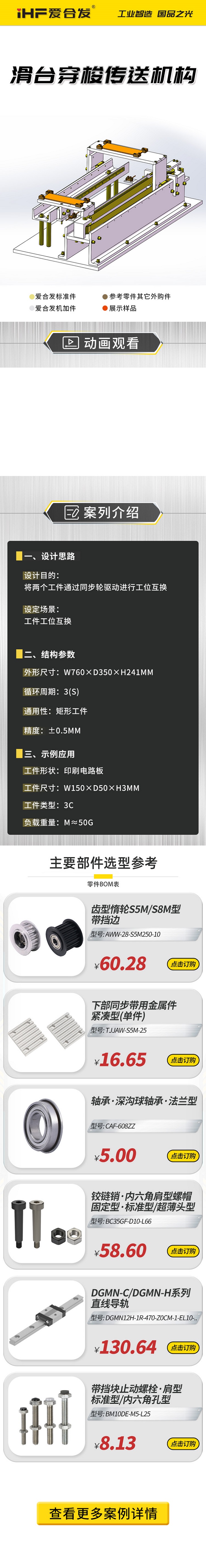 案例剖析：愛合發(fā)滑臺穿梭傳動機構！